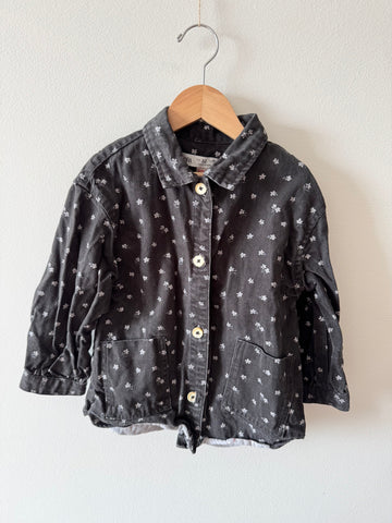 Zara Black Denim Shacket • 4-5 years