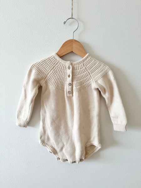 Quincy Mae Knit Bubble Romper • 6-12 months