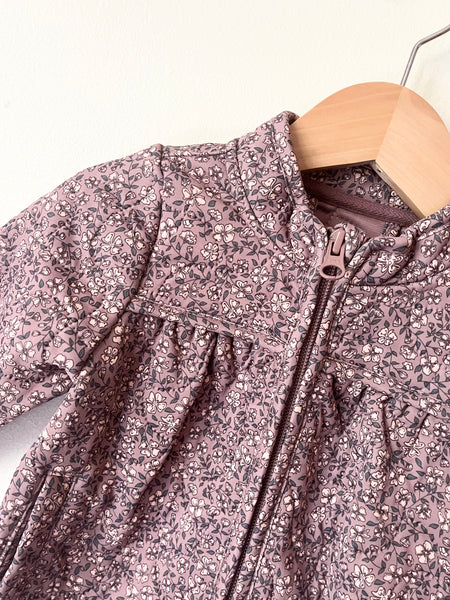 Wheat Floral Quilted Jacket • 9-12 months