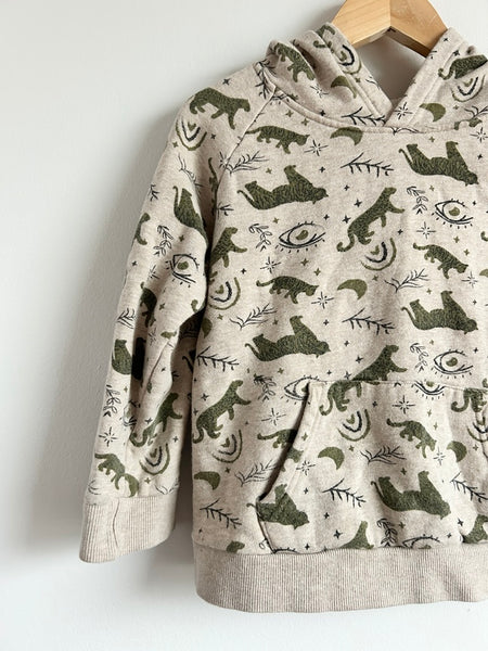 Little Rowe Green and Cream Patterned Hoodie • 5 years