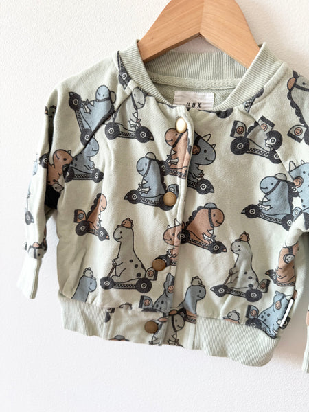 Huxbaby Dino Scootering Button Sweater • 12-18 months