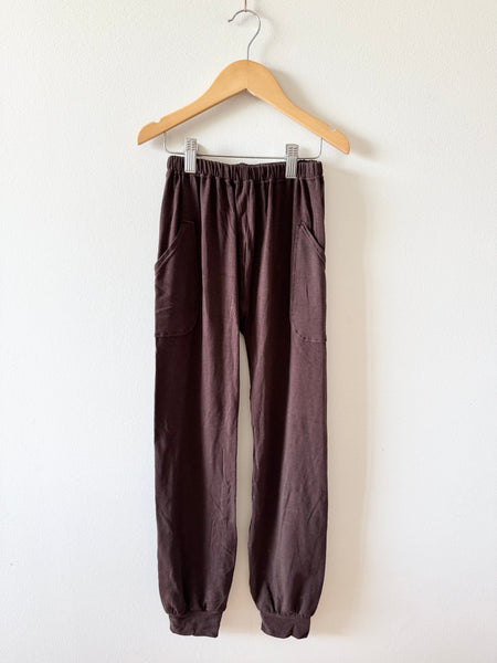 Laid Paisley Brown Pants • 9-10 years
