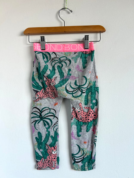 Bonds Pink Leopard Cactus Pants • 18-24 months