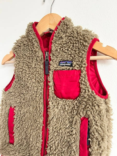 Patagonia Brown and Red Retro-X Vest • 2-3 years