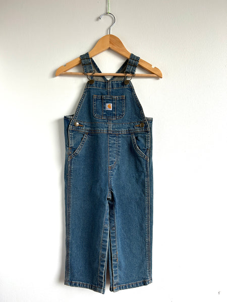 Carhartt Dark Denim Overalls • 4 years