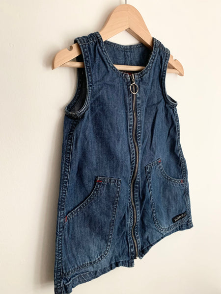 Villervalla Denim Jumper Dress • 1-2 years