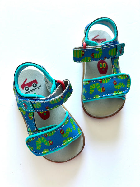 NEW See Kai Run x Very Hungry Caterpillar Velcro Sandals • 5c