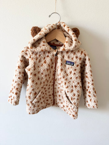 Patagonia Furry Friends Hooded Zip Up Sweater • 12-18 months