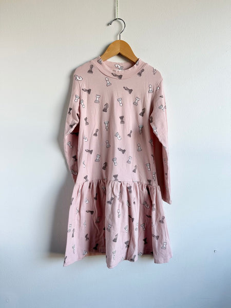Miles the Label Pink Chesspiece Long Sleeve Dress • 7-8 years