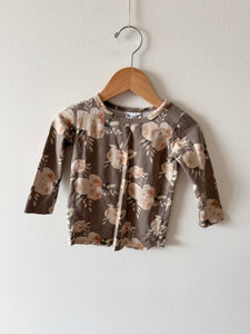Jax and Lennon Brown Floral Sweatshirt • 6-18 months