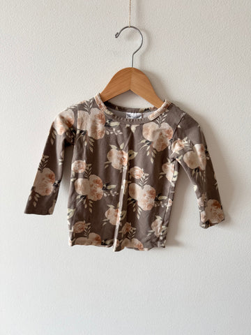 Jax and Lennon Brown Floral Sweatshirt • 6-18 months