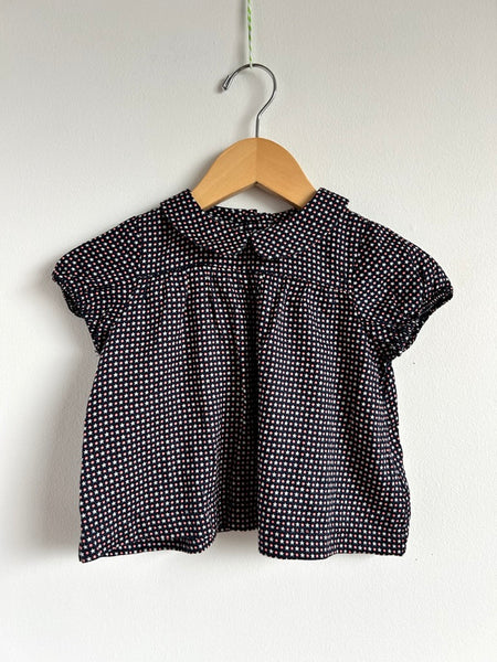 Gap Short Sleeve Collared Blouse with Stars • 18-24 months