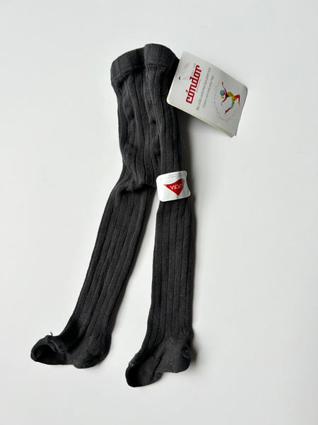 NEW Condor Grey Ribbed Tights • 0-3 months (000)