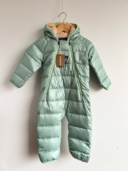 NEW Patagonia Light Green Down Bunting Suit • 6-12 months (fits big)