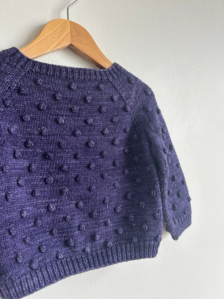 Misha and Puff Purple Popcorn Sweater • 12-18 months