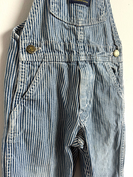 Vintage OshKosh Railroad Stripe Overalls • 3 years