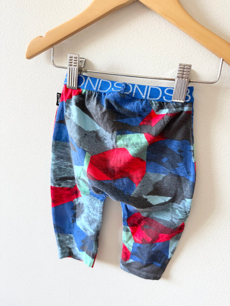 Bonds Blue, Red + Black Stretchies Pants • 6-12 months