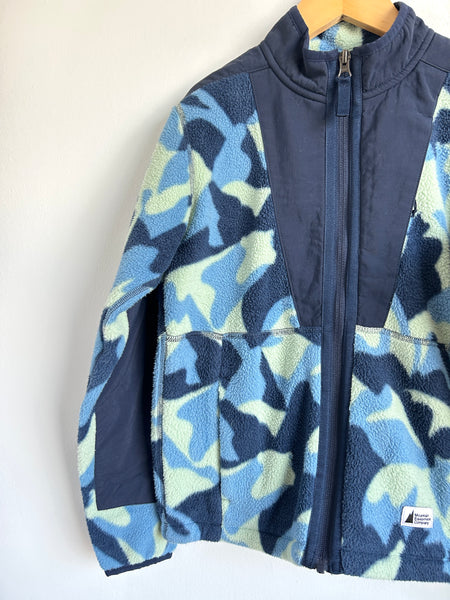 MEC Blue Patterned Fleece Zip Up Jacket • 9-11 years