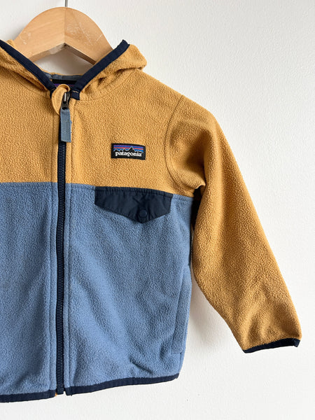 Patagonia Yellow and Blue Zip Lightweight Hoodie Sweatshirt • 2 years