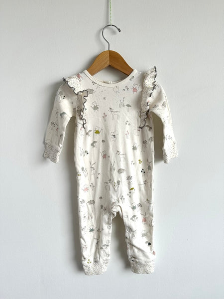 Pehr Long Sleeve Ruffle Romper • 12-18 months