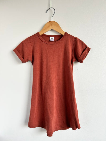 Little and Lively Rust Brown T-Shirt Dress • 3-4 years