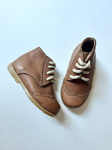 Adelisa Brown Paseo Leather Boots • 5.5c/6c/21EU