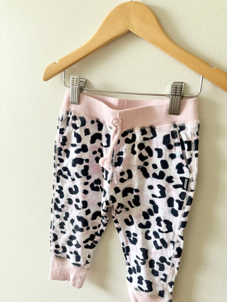 Bonds Pink Cheetah Print Joggers • 18-24 months 