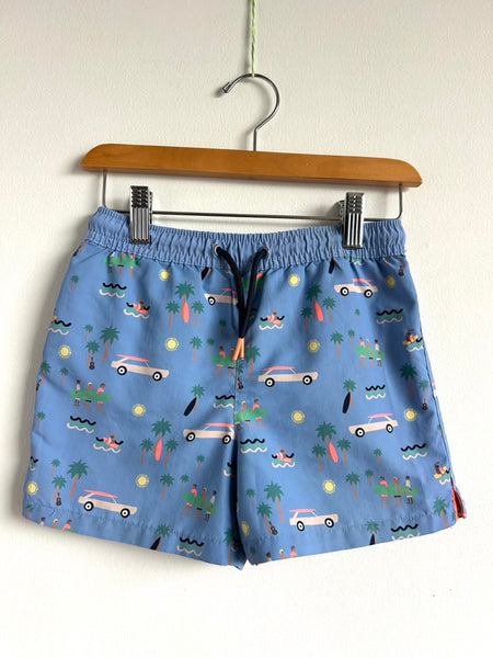 Tape A L'Oeil Blue Surfer Swim Shorts • 4-6 years