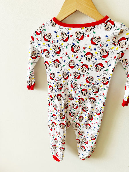 Joe Fresh x Disney Christmas Mickey Zipper Sleeper • 6-12 months