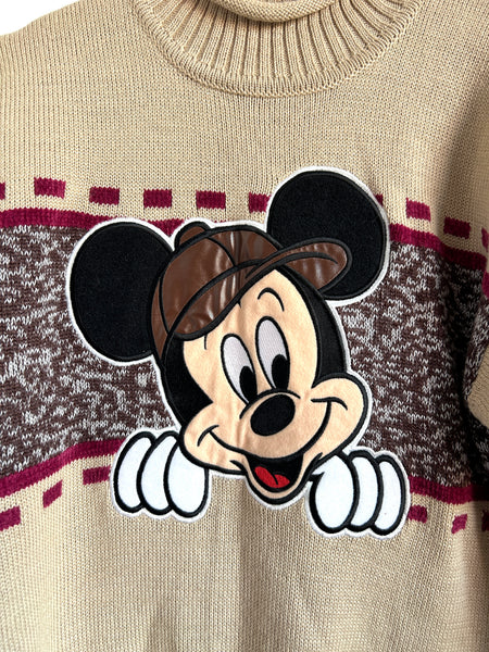 NEW Vintage Mickey for Kids Wool/Acrylic Rollneck Knit Sweater • 9-11 years (140)