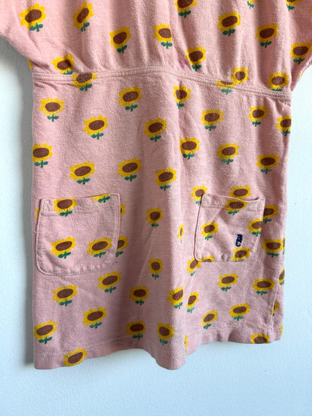 Bobo Choses Sunflower Short Sleeve Dress • 2-3 years