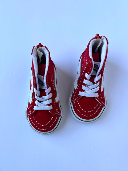NEW Vans High Top Red Shoes • 4c