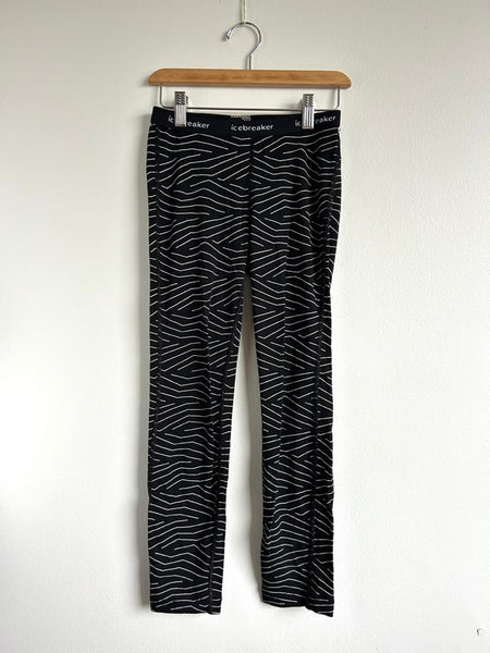 Icebreaker Merino Wool Black Leggings • 9-10 years