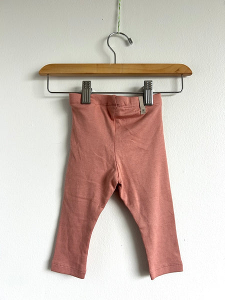 NEW Pink Ribbed Wheat Leggings • 6-12 months