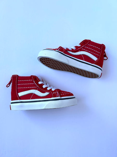 NEW Vans High Top Red Shoes • 4c