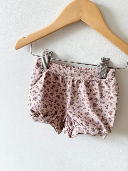 Wheat Pink Floral Shorties • 1-2 years