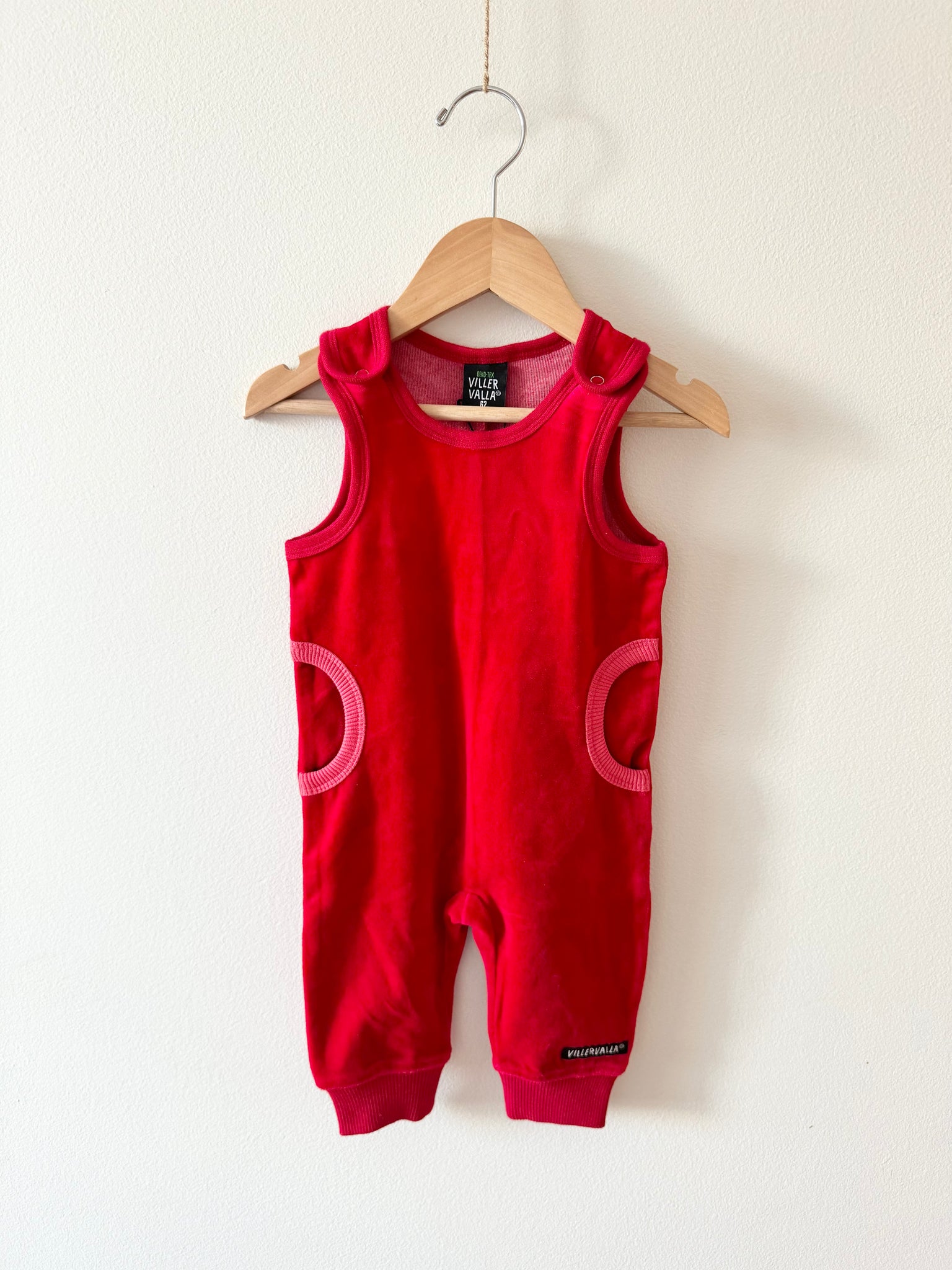 NEW Villervalla Red Tank Romper • 3-6 months