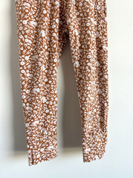 Mebie Baby Brown and White Floral Joggers • 2 years