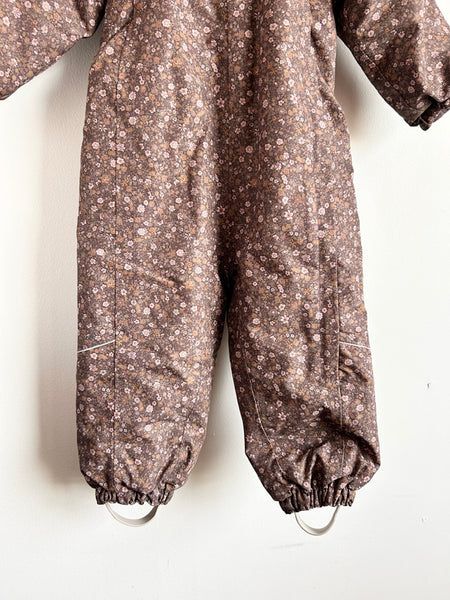 Wheat Kids Brown, Purple, and Pink Floral Nickie Snowsuit • 2-3 years