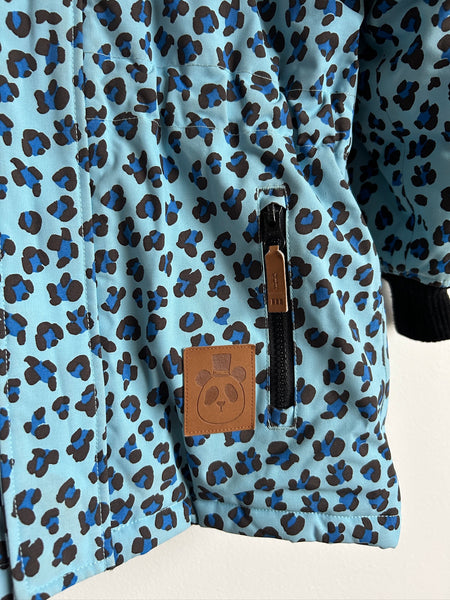 Mini Rodini Blue Leopard Parka Jacket • 4-6 years (104cm)