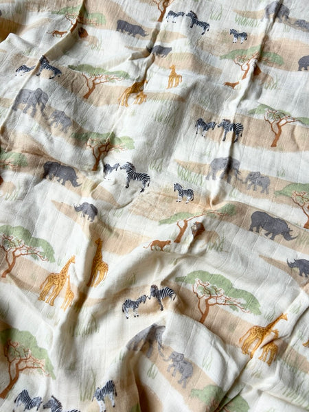 Saranoni Safari Muslin Swaddle • 47" x 47"