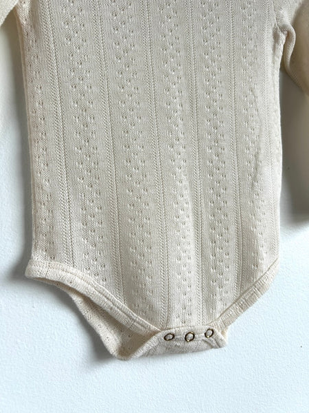 Ponponia Knit Eyelet Onesie • 18-24 months