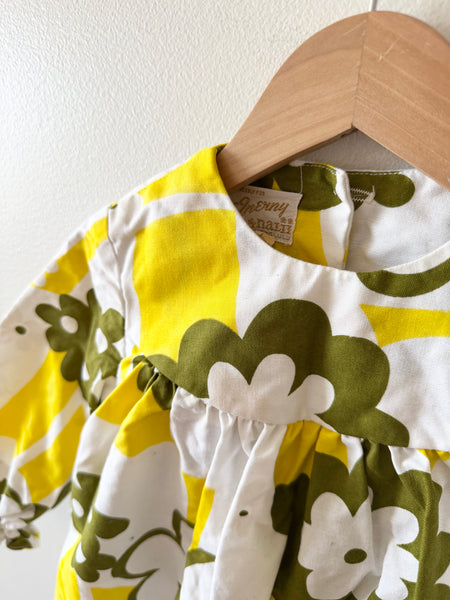 Vintage McInnery by Nalu Honolulu Yellow and Green Dress • 2-3 years