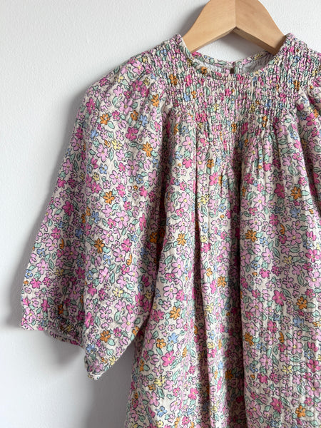 Zara Lightweight Cotton Floral Dress • 3-4 years