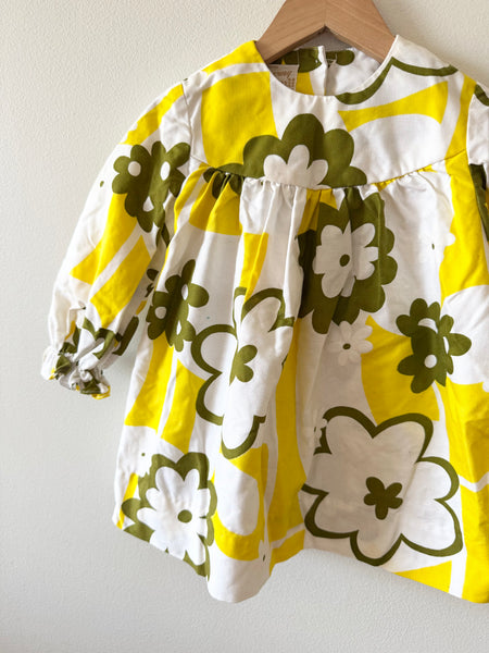 Vintage McInnery by Nalu Honolulu Yellow and Green Dress • 2-3 years