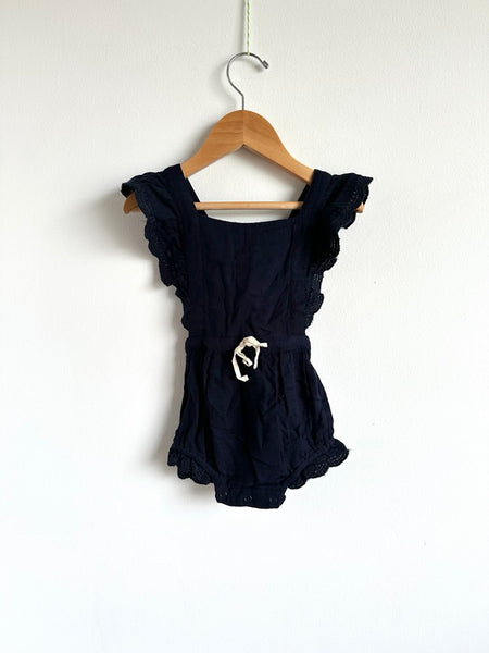 NEW Jamie Kay Navy Tie Romper • 1 year