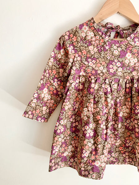 Nest and Nurture Purple Floral Dress • 2 years