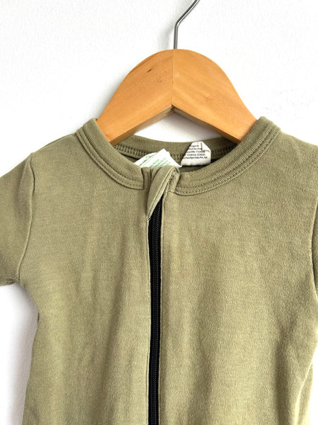 Parade Organics Short Sleeve Green Romper • 3-6 months