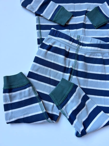 Hanna Andersson Striped Cotton 2pc Jammies • 2 years (85cm)