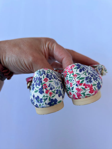 NEW Janie and Jack Tiny Floral Flats • 4c